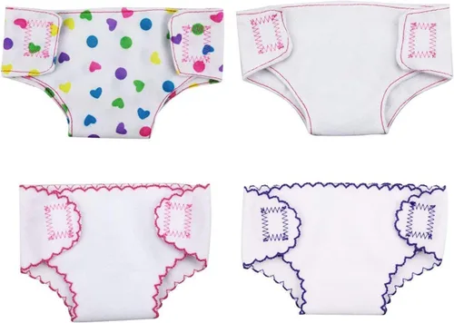 Vista 8 de DC-BEAUTIFUL Juego de 16 pañales para muñecas de bebé, para muñecas de 14 a 18 pulgadas, 16 diferentes ropa interior para muñecas