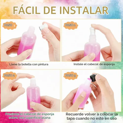 Vista 7 de Patelai Botella vacía de 24 piezas para bingo Daubers de 2 onzas, punta