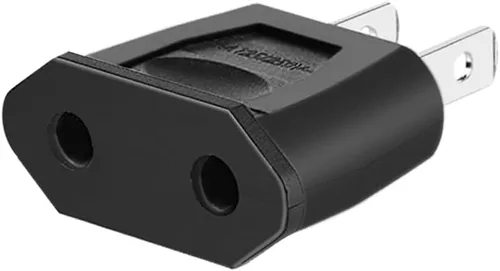 Vista 6 de 5 unids negro UE 0.2 in socket a USA viaje enchufe de alimentación Negro-5 piezas