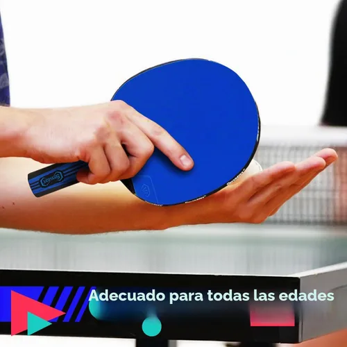 Vista 5 de Senston Paletas de ping pong de 5 capas de madera de 0.079 pulgadas, 2 Azul