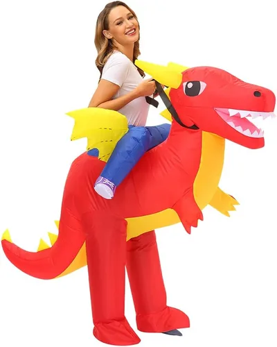 Vista 4 de Disfraz inflable de dinosaurio de Pterodáctilo para adultos y niños