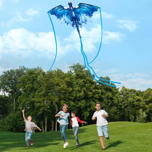 Vista 3 de Large Dragon Kite for Kids & Adults, Easy to Fly Outdoor Beach Park Kite