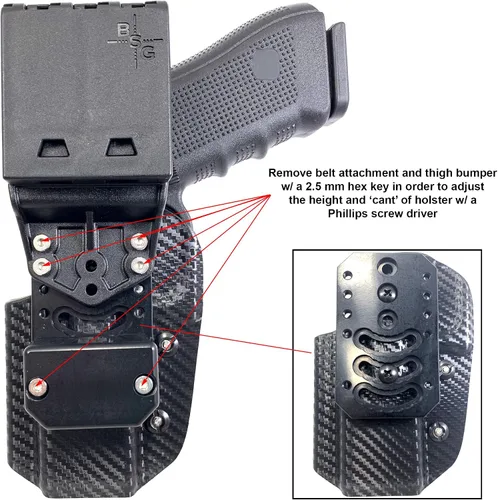 Vista 7 de Scorpion Outdoor Gear Pro Competition Holster se adapta a CZ P 09 3Gun IPSC USPSA aprobado