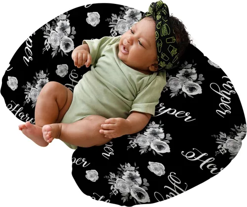 Vista 16 de Dyoart Funda de almohada de lactancia para bebé, fundas de lactancia con nombre personalizado, suave, funda de almohada de lactancia materna