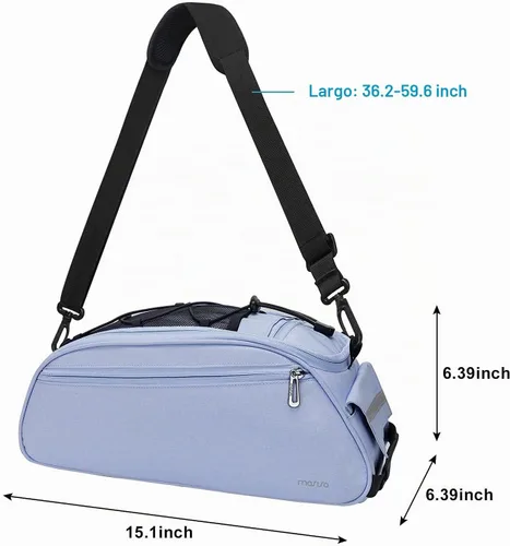 Vista 6 de MOSISO Bolsa de maletero para bicicleta, bolsa impermeable para asiento trasero de bicicleta, bolsa de almacenamiento para el sillín, bolsa