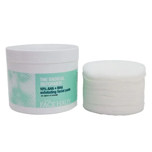 Vista 2 de Face Haus The Radical Reformer - Almohadillas exfoliantes de rejuvenecimiento con 10% AHA y BHA para una piel más brillante y suave, 50