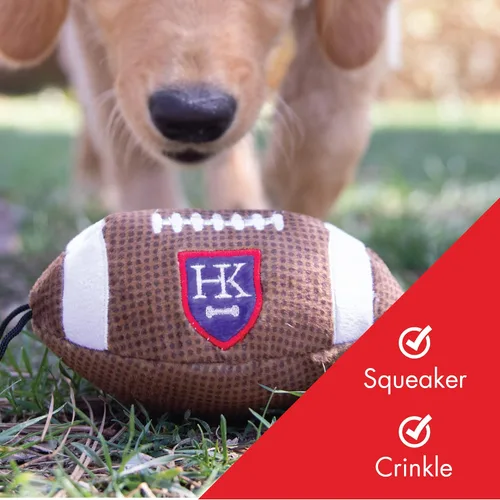 Vista 4 de Huxley & Kent Paquete para perros Pajarita grande de fútbol HK y fútbol grande Juguete de peluche para perros y collar de gancho y bucle