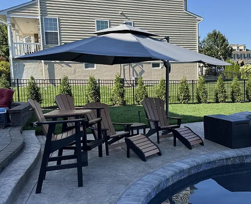 Vista 38 de PURPLE LEAF Sombrilla de Patio Voladiza de 10' x 13' para Exteriores con Base de 330 libras, Sombrilla Rectangular Grande Resistente al Viento