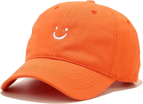 Vista 12 de Umeepar Gorra de béisbol con cara sonriente para mujeres y hombres, ajustable, de perfil bajo, de algodón, sin estructura, para papá