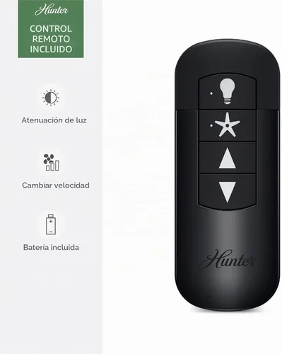 Vista 4 de Hunter 51697 - Ventilador de techo para interiores de 52 pulgadas con luz LED y control remoto, ventilador de techo blanco, montaje estándar, 5