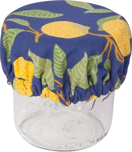Vista 8 de Now Designs Lemons Save It - Juego de 3 fundas reutilizables de algodón para tazones y tarros de 3.5 pulgadas, 4.5 pulgadas y 6.5 pulgadas