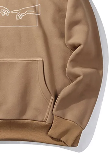 Vista 4 de WDIRARA Sudadera de manga larga con capucha y bolsillo para hombre