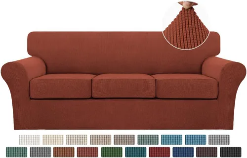 Vista 19 de Turquoize 2 fundas para sillas de sala de estar, funda de sofá con fundas de cojín individuales, funda de muebles para sillas (silla, beige biscotti)