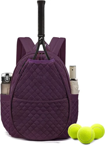Vista 15 de Sucipi Bolsas de tenis para mujeres, Mochila bolsa acolchada para raqueta de tenis para raqueta de tenis, palas de pickleball, bádminton