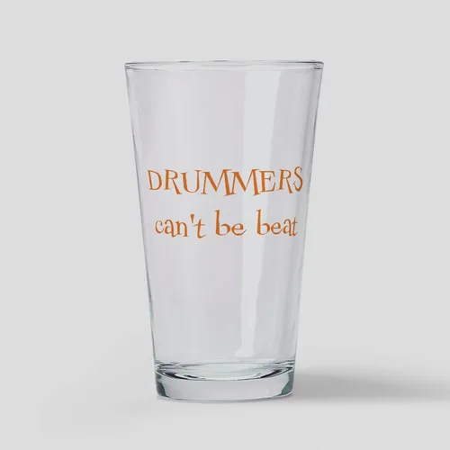 Vista 13 de CafePress Drummer - Vaso de cerveza para beber, 16 onzas Clear - Cerveza de batería