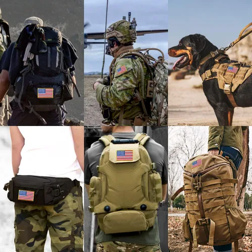 Vista 6 de stidsds Paquete de 2 parches bordados con la bandera de Estados Unidos de Alabama Alabama, bandera de Estados Unidos, bandera de Estados Unidos