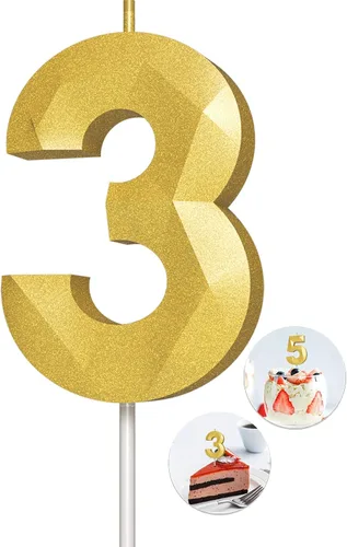 Vista 72 de Velas de cumpleaños con números (0 velas negras), forma de diamante 3D, decoración de pastel de feliz cumpleaños para niños y hombres, cumpleaños