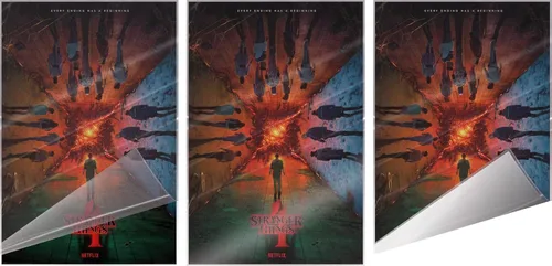 Vista 3 de Stranger Things 4 - Póster impreso para programa de televisión (estilo regular, temporada 4) (tamaño: 24 x 36 pulgadas) (póster laminado)
