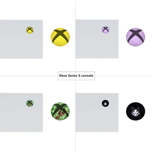Vista 4 de PlayVital Custom Home Button Power Switch Stickers Skin Cover for Xbox Series X & S, for Xbox One & Xbox One XS Console & Controller, for Xbox One