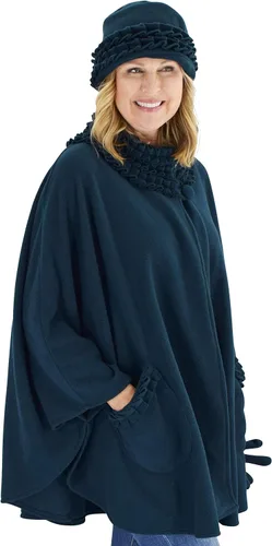 Vista 3 de Le Moda - Abrigo polar con forro polar con guantes y sombrero a juego Colección de invierno Talla única