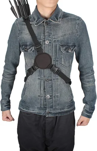 Vista 6 de Carcaj de flecha trasera multifunción con sistema Molle para flechas de hombro, soporte para flechas de hombro colgado, carcaj de tiro para flechas