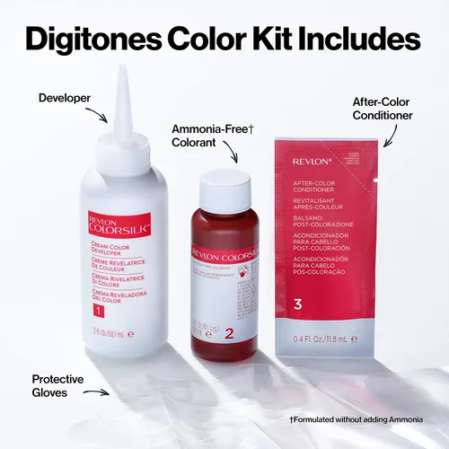 Vista 10 de Revlon ColorSilk Digitones - Tinte permanente para el cabello con queratina, azul plateado 91D, 1 unidad
