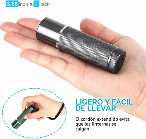 Vista 3 de FASTPRO Juego de 36 linternas, linternas LED de aluminio que incluyen pilas AAA y cordón, linterna súper brillante de 100 lúmenes para recuerdos