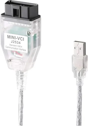 Vista 7 de Cable de diagnóstico del coche FTDI Chip TIS Techstream MINI-VCI OBD2 de diagnóstico automático compatible con Toyota V18.00.008 Vci compatible