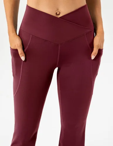 Vista 3 de Lavento Pantalones de yoga acampanados para mujer con corte de bota