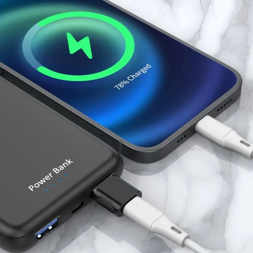 Vista 6 de Adaptador USB-C hembra a USB-A macho (paquete de 2), carga rápida de 18 W, transferencia de datos de 480 Mbps, soporte de audio y CarPlay