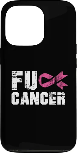 Vista 10 de iPhone 16 Fuck Cancer Survivor Gift Distressed Pink Ribbon Awareness Case