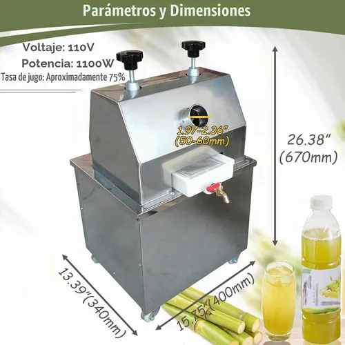Vista 3 de INTSUPERMAI Máquina comercial 110V 1100W del exprimidor de la caña