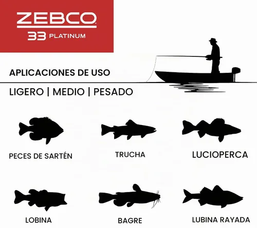 Vista 8 de Zebco 33 Platinum Spincast carrete y caña de pescar, embrague anti-marcha atrás
