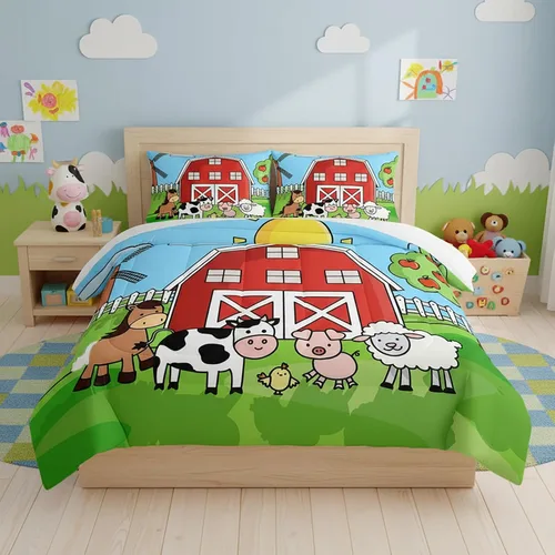 Vista 19 de QOOMO Edredón floral de gato tamaño Twin, juego de ropa de cama de gato rosa para niños, adolescentes y niñas, juego de ropa de cama de 3 piezas