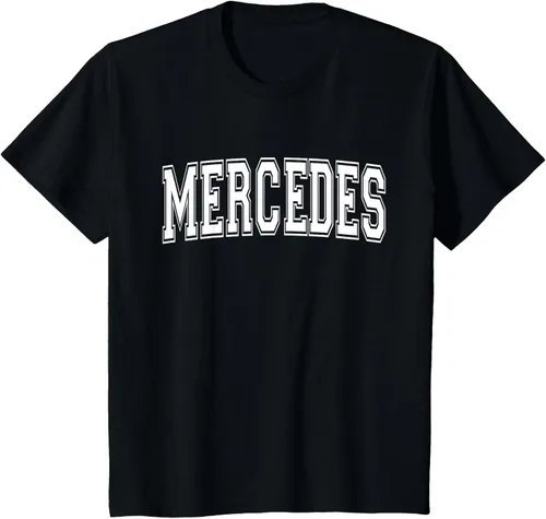 Vista 71 de MERCEDES TX TEXAS USA - Camiseta deportiva vintage estilo Varsity, Negro, S