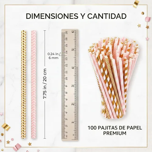 Vista 2 de Alink Pajitas de papel biodegradables