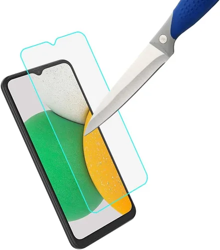 Vista 5 de Mr.Shield [Paquete de 3] Diseñado para Samsung Galaxy A03 Core [vidrio templado] [vidrio japonés con dureza 9H] Protector de pantalla