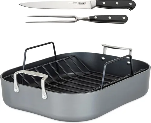 Vista 17 de Viking 3 capas Estante para asar con antiadherente de acero inoxidable, 16 inch by 13 inch