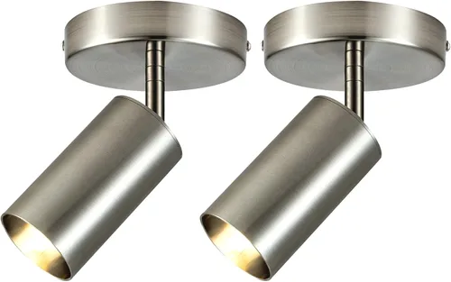 Vista 11 de Foco de Techo Moderno, Luces Spot GU10 para Interiores con Pivote de 350°, Paquete de 2 Focos Direccionales Ajustables para Interiores, Luz de Negro