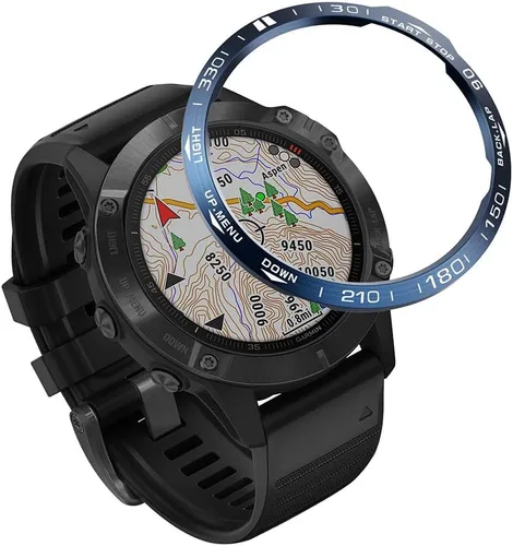 Vista 9 de REYDA Bisel de reloj compatible con Garmin Fenix 6/6 Pro Bisel Ring, acero inoxidable bisel Loop cubierta adhesiva resistente a los arañazos, bisel