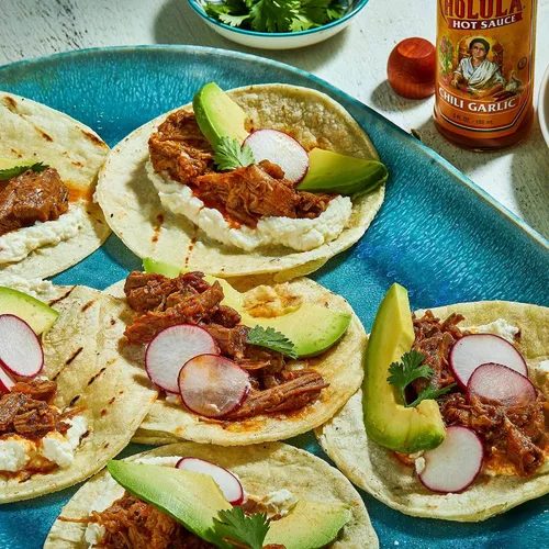 Vista 6 de Cholula Salsa picante, ají y ajo, Kosher, 5 onzas líquidas (paquete de 12)