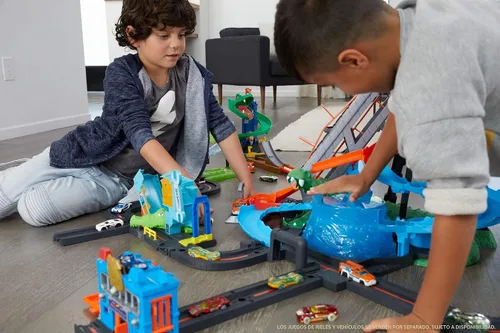 Vista 16 de Hot Wheels City Lavado de Autos y Cocodrilo Gigante
