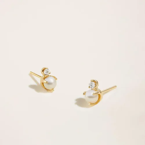 Vista 3 de Caratant Joyas de perlas cultivadas de oro macizo de 14 k