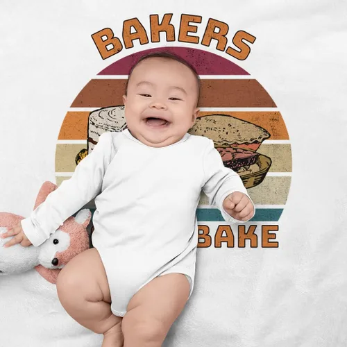 Vista 3 de Bakers Gonna Bake - Manta para bebé, diseño de pastel, manta de bebé fresca