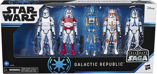 Vista 2 de STAR WARS Celebrate The Saga Toys Galactic Republic - Juego de figuras de acción coleccionables a escala de 3.75 pulgadas, paquete de 5 para niños a