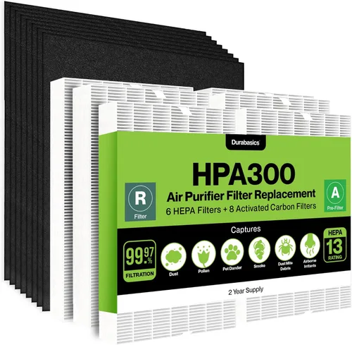 Vista 8 de Durabasics Juego de 3 filtros HEPA para filtros purificadores de aire HPA300 Honeywell y Honeywell HPA300 – Compatible con purificador de aire