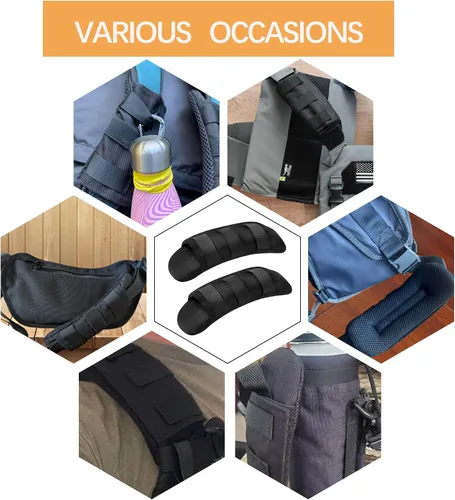 Vista 5 de 2 Pack Shoulder Strap Pad Backpack Strap Pads Tactical Vest Shoulder Pad Guitar Pad Width Up to 3.1" Compatible with Tactical Vest Tactical Sling Bag