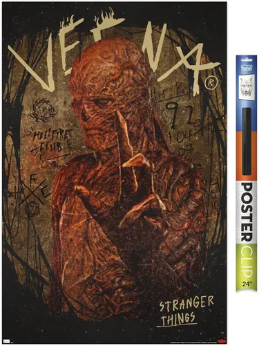 Vista 14 de Trends International Netflix Stranger Things: Season 4 - Póster de pared de Vecna, 14.725 x 22.375 pulgadas, versión enmarcada de madera de granero