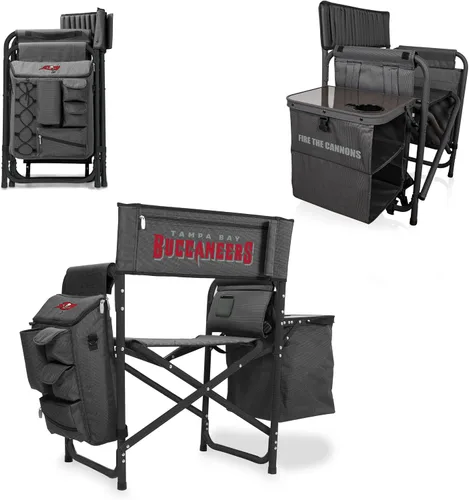 Vista 30 de PICNIC TIME NFL NFL Fusion - Silla de campamento unisex para adultos, con mesa auxiliar y enfriador suave, silla de playa para adultos, silla
