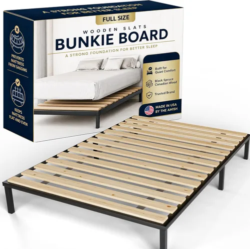 Vista 25 de Treaton, Tablero de Somier/Listones de Cama de Madera Horizontal Extra Resistente de 1 Pulgada, 72" x 39", Beige